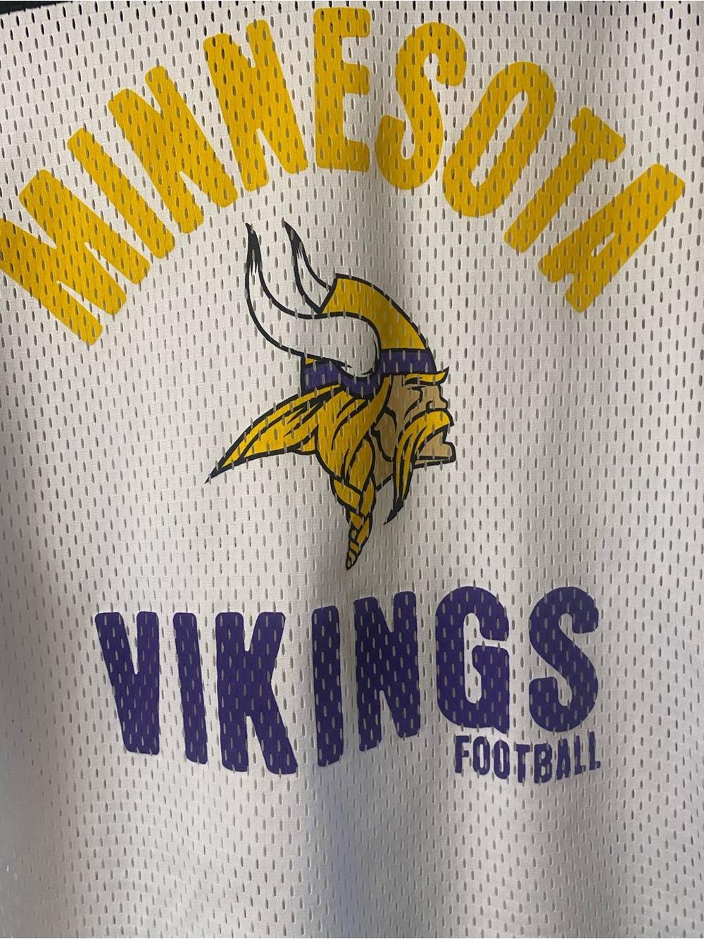 Minnesota Vikings NFL TEAM APPAREL Women’s Mesh Jersey Style Top Size Medium - Picture 5 of 16